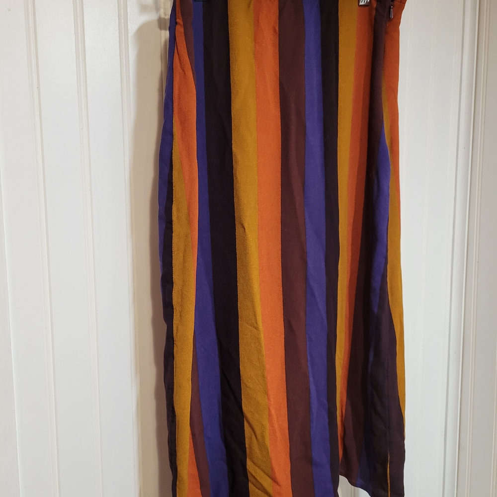 American Eagle Outfitters Purple Orange Maxi Asymmetrical Skirt